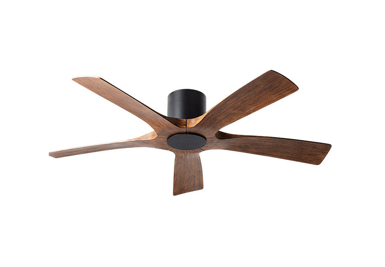 Modern Forms Fans FH-W1811-5-MB/DK 54" Ceiling Fan, Matte Black/Distressed Koa