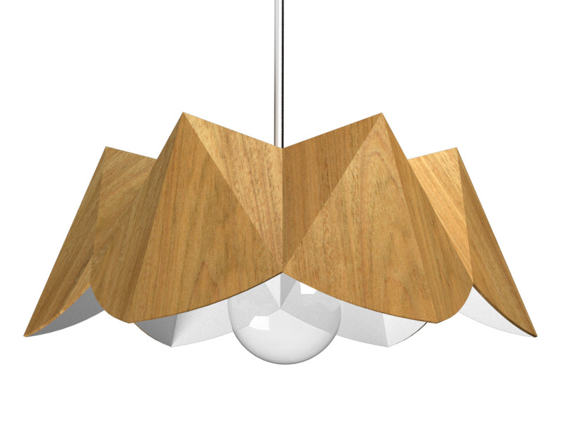 Accord Lighting 1299.09 One Light Pendant, Louro Freijo
