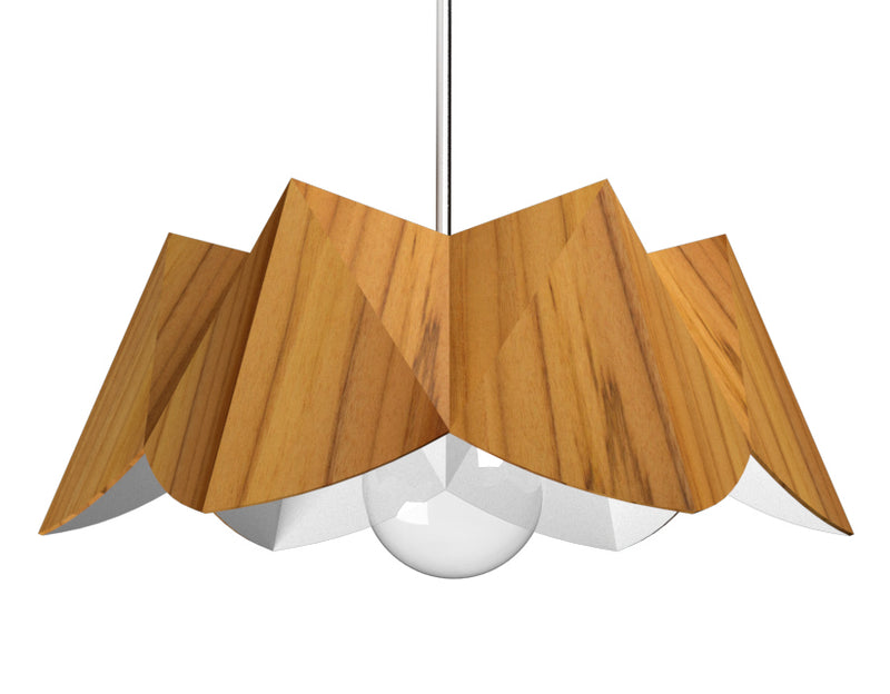 Accord Lighting 1299.12 One Light Pendant, Teak