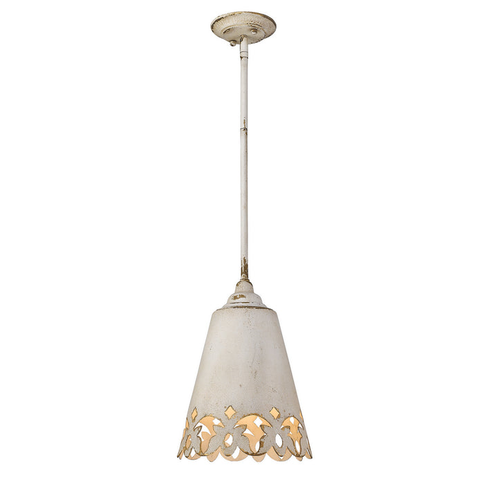 Golden 0883-S AI One Light Pendant, Antique Ivory