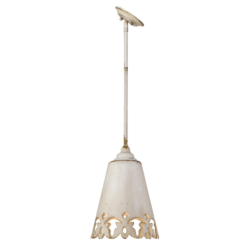 Golden 0883-S AI One Light Pendant, Antique Ivory