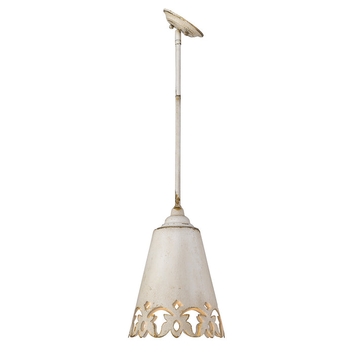 Golden 0883-S AI One Light Pendant, Antique Ivory
