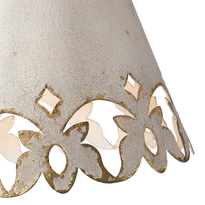 Golden 0883-S AI One Light Pendant, Antique Ivory