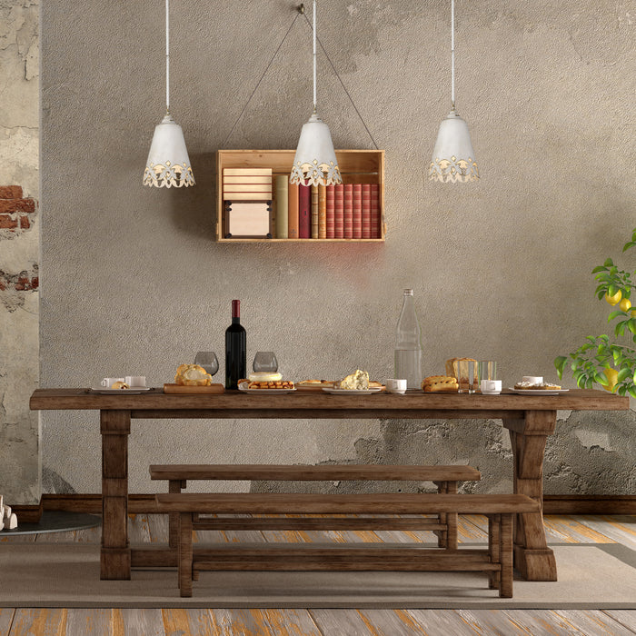Golden 0883-S AI One Light Pendant, Antique Ivory