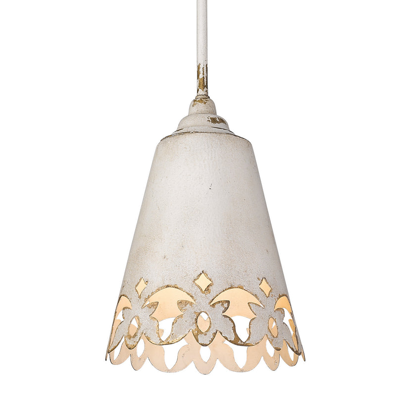 Golden 0883-S AI One Light Pendant, Antique Ivory