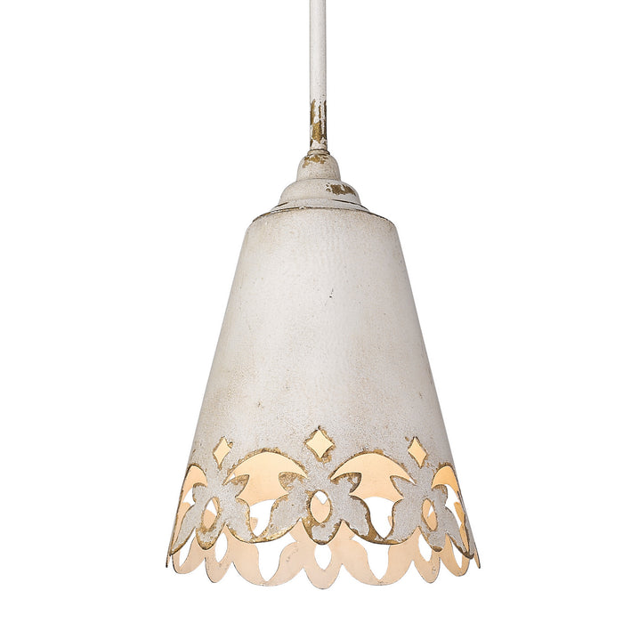 Golden 0883-S AI One Light Pendant, Antique Ivory