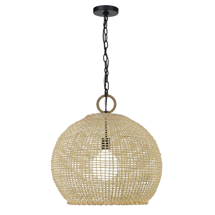 Golden 1078-L BLK-BB One Light Pendant, Matte Black