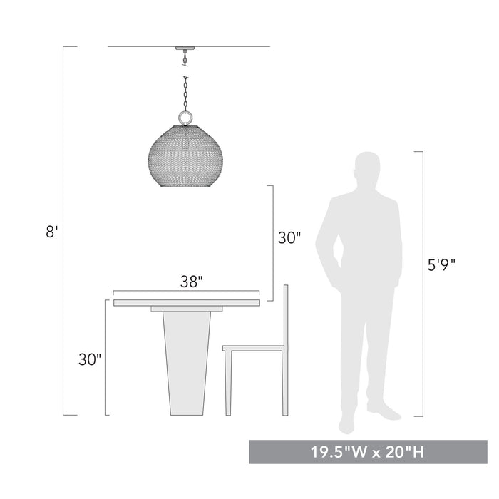Golden 1078-L BLK-BB One Light Pendant, Matte Black