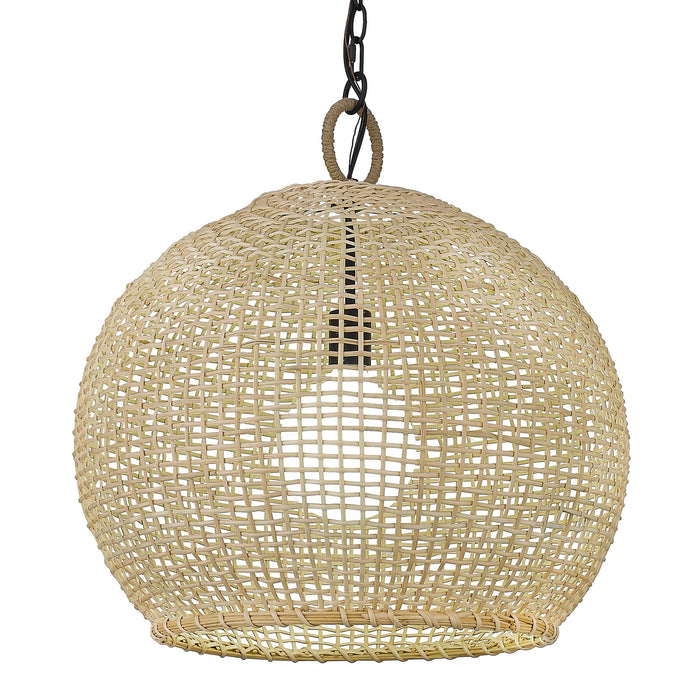 Golden 1078-L BLK-BB One Light Pendant, Matte Black