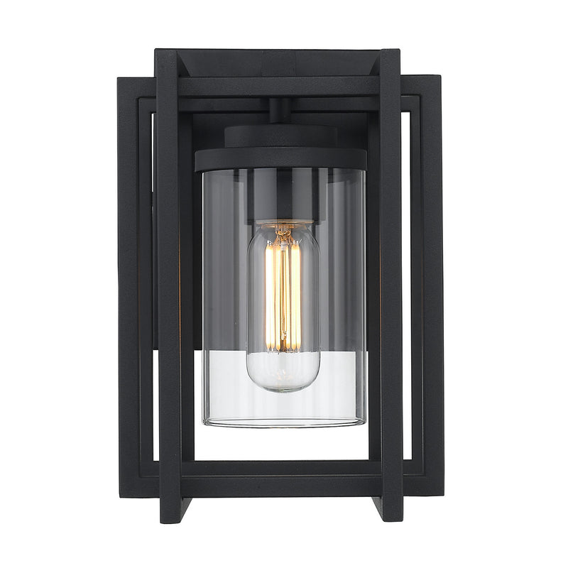 Golden 6071-OWS NB-CLR One Light Outdoor Wall Sconce, Natural Black