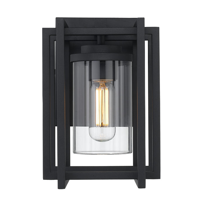 Golden 6071-OWS NB-CLR One Light Outdoor Wall Sconce, Natural Black