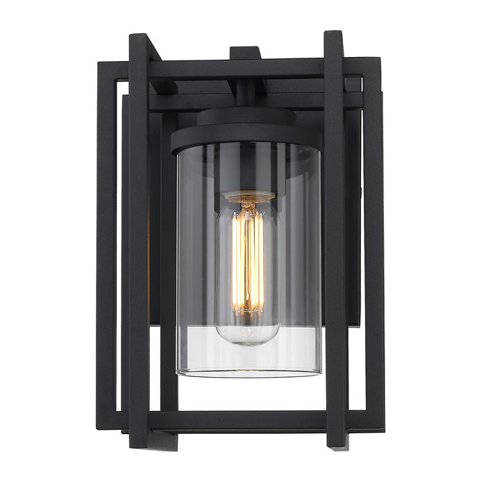 Golden 6071-OWS NB-CLR One Light Outdoor Wall Sconce, Natural Black