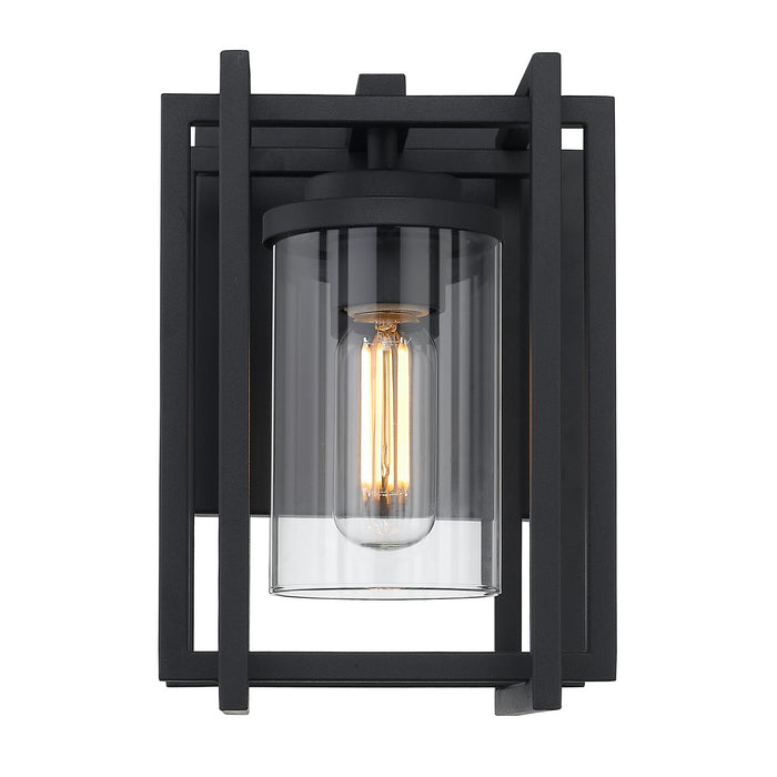Golden 6071-OWS NB-CLR One Light Outdoor Wall Sconce, Natural Black
