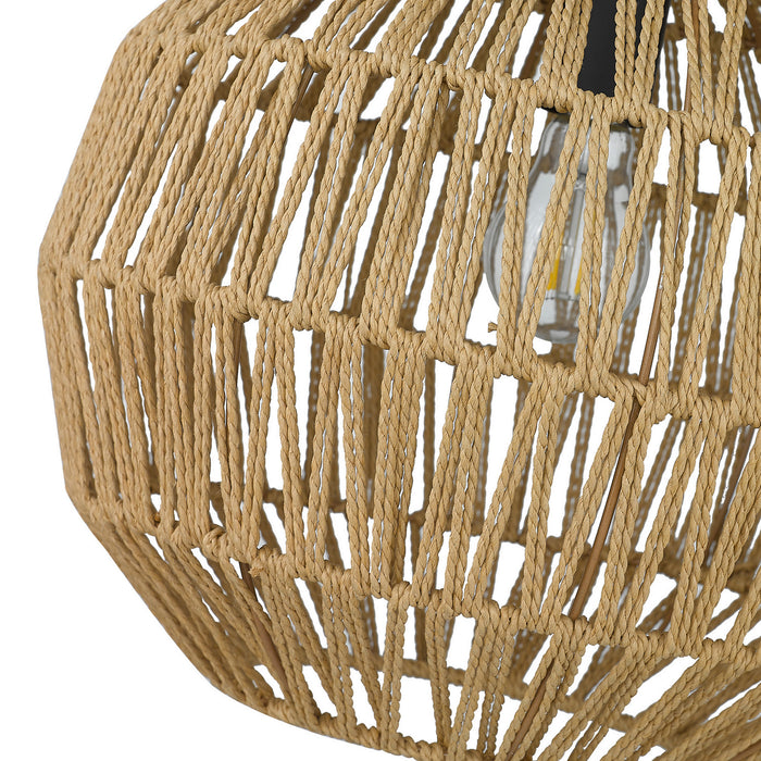 Golden 6933-M BLK-NR One Light Pendant, Matte Black