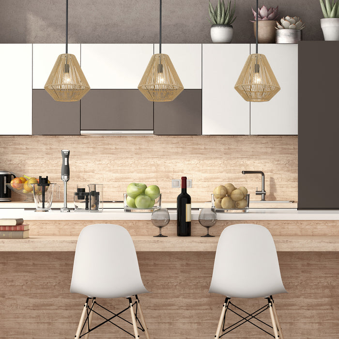 Golden 6937-M BLK-NR One Light Pendant, Matte Black