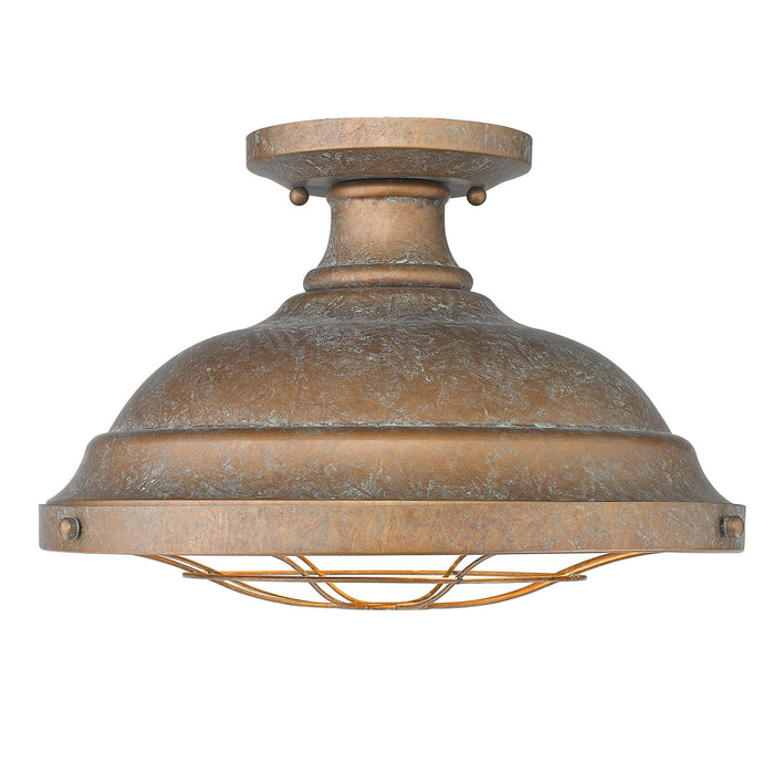 Golden 7312-SF CP Two Light Semi-Flush Mount, Copper Patina