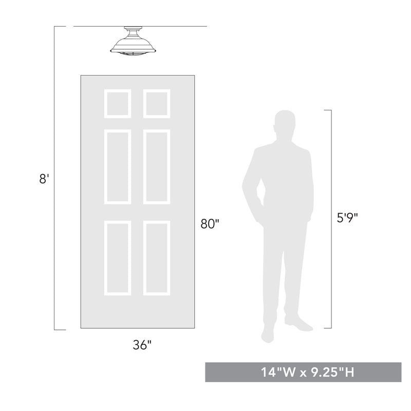 Golden 7312-SF CP Two Light Semi-Flush Mount, Copper Patina