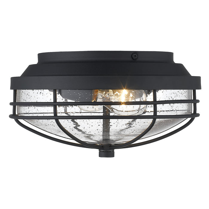Golden 9808-OFM NB-SD Two Light Outdoor Flush Mount, Natural Black