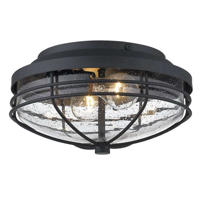 Golden 9808-OFM NB-SD Two Light Outdoor Flush Mount, Natural Black