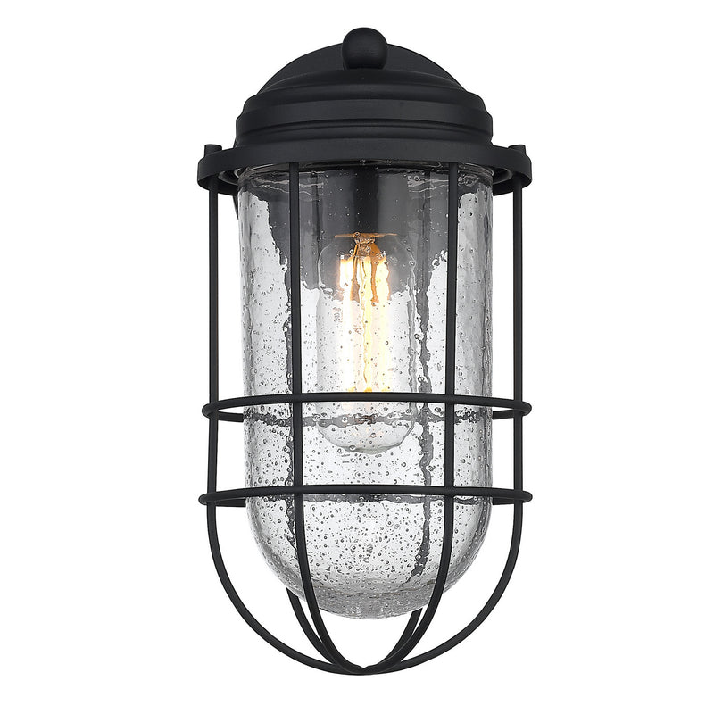 Golden 9808-OWM NB-SD One Light Outdoor Wall Sconce, Natural Black