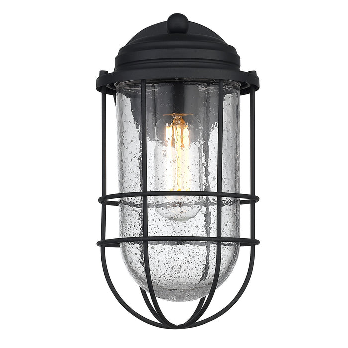 Golden 9808-OWM NB-SD One Light Outdoor Wall Sconce, Natural Black