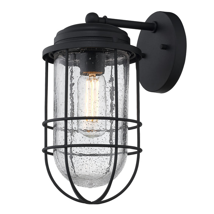 Golden 9808-OWM NB-SD One Light Outdoor Wall Sconce, Natural Black