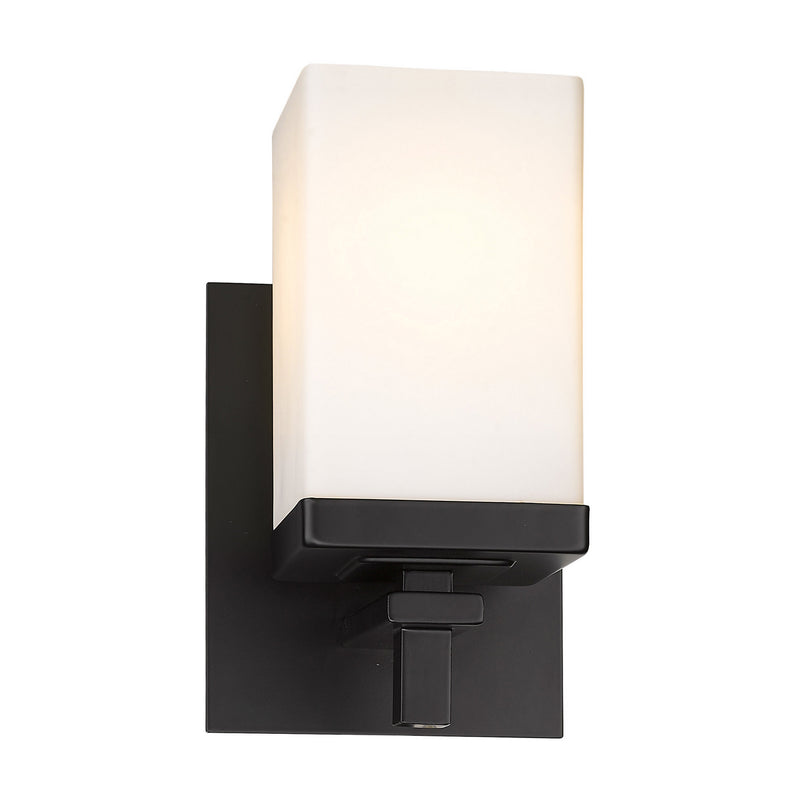 Golden DDDD-BA1 BLK-OP One Light Wall Sconce, Matte Black