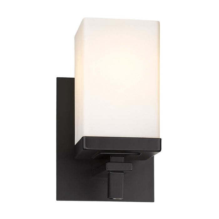 Golden DDDD-BA1 BLK-OP One Light Wall Sconce, Matte Black