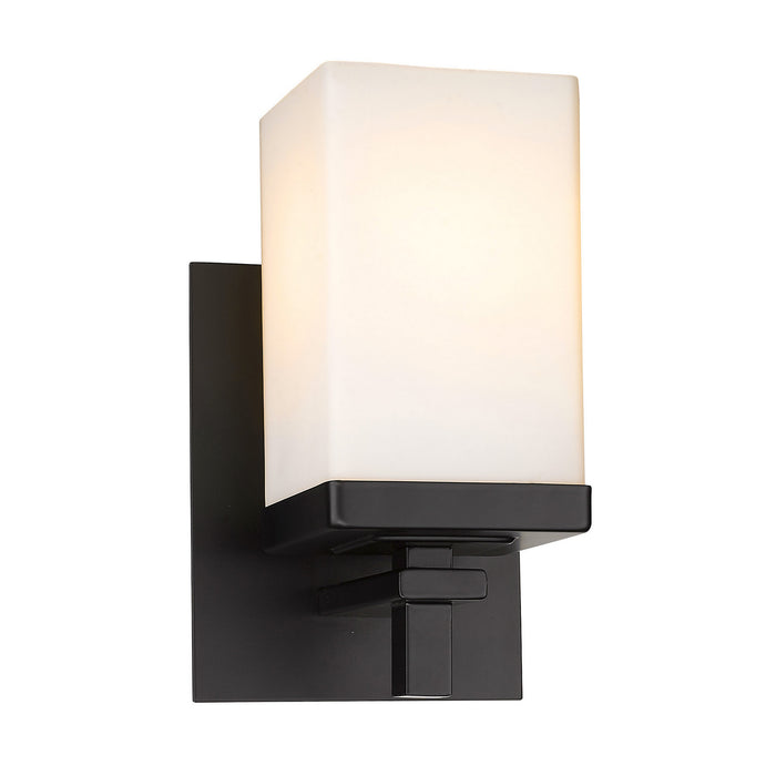 Golden DDDD-BA1 BLK-OP One Light Wall Sconce, Matte Black