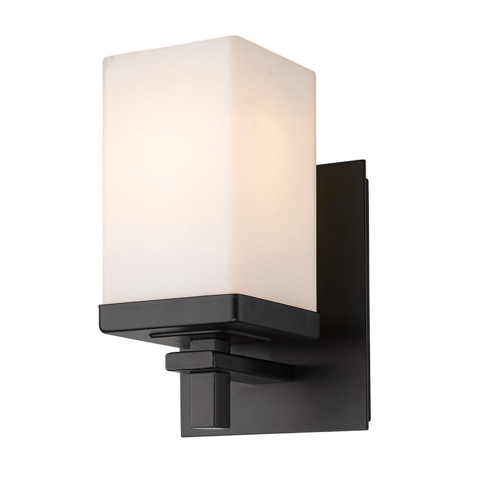Golden DDDD-BA1 BLK-OP One Light Wall Sconce, Matte Black