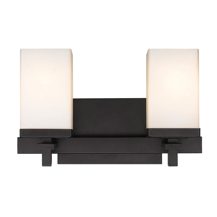 Golden DDDD-BA2 BLK-OP Two Light Bath Vanity, Matte Black