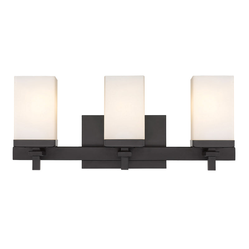 Golden DDDD-BA3 BLK-OP Three Light Bath Vanity, Matte Black