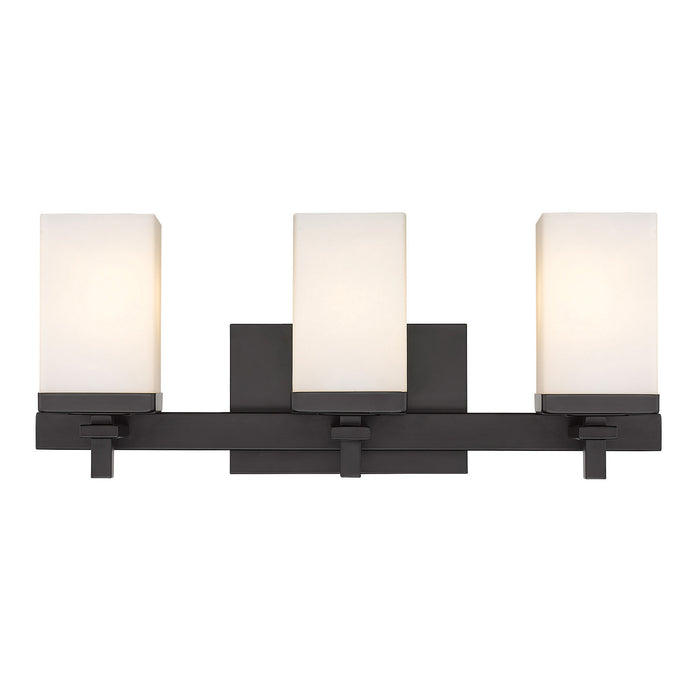 Golden DDDD-BA3 BLK-OP Three Light Bath Vanity, Matte Black