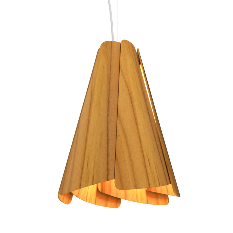 Accord Lighting 1363.12 One Light Pendant, Teak
