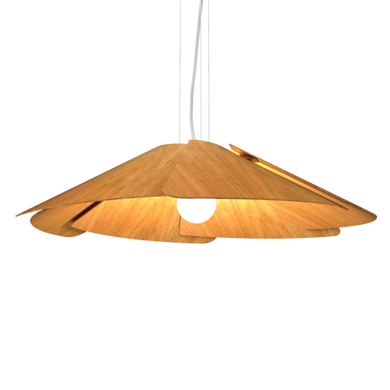 Accord Lighting 1365.09 One Light Pendant, Louro Freijo