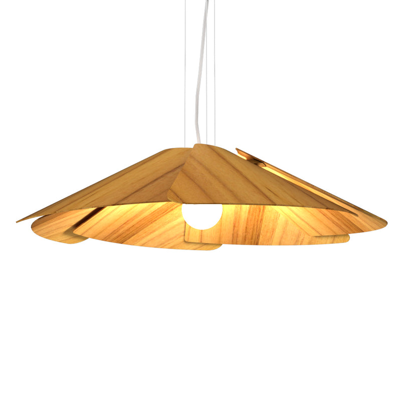 Accord Lighting 1365.12 One Light Pendant, Teak