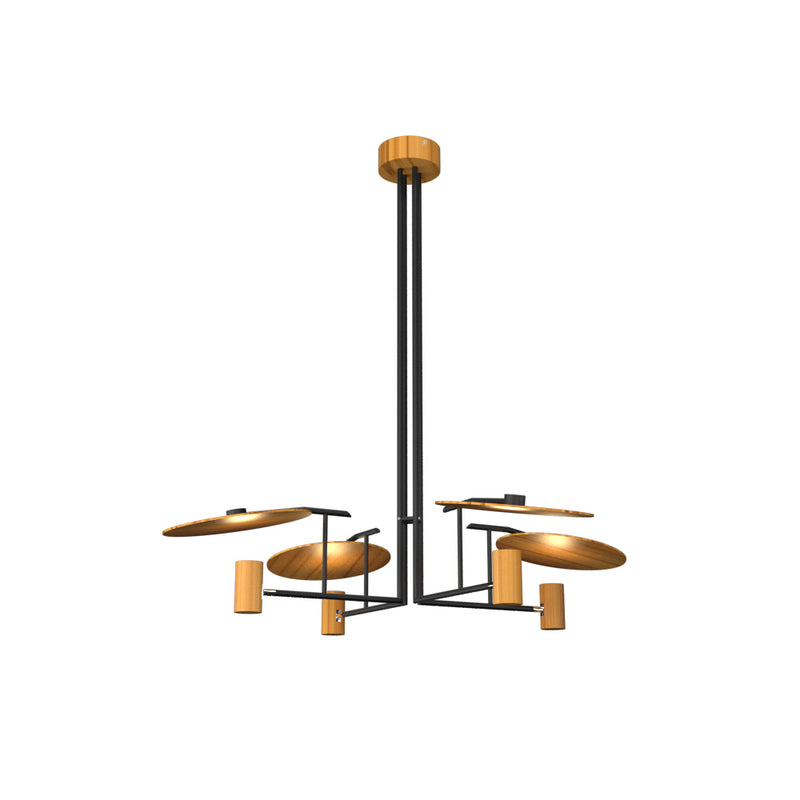 Accord Lighting 1419.12 Four Light Pendant, Teak