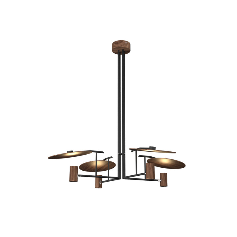 Accord Lighting 1419.18 Four Light Pendant, American Walnut