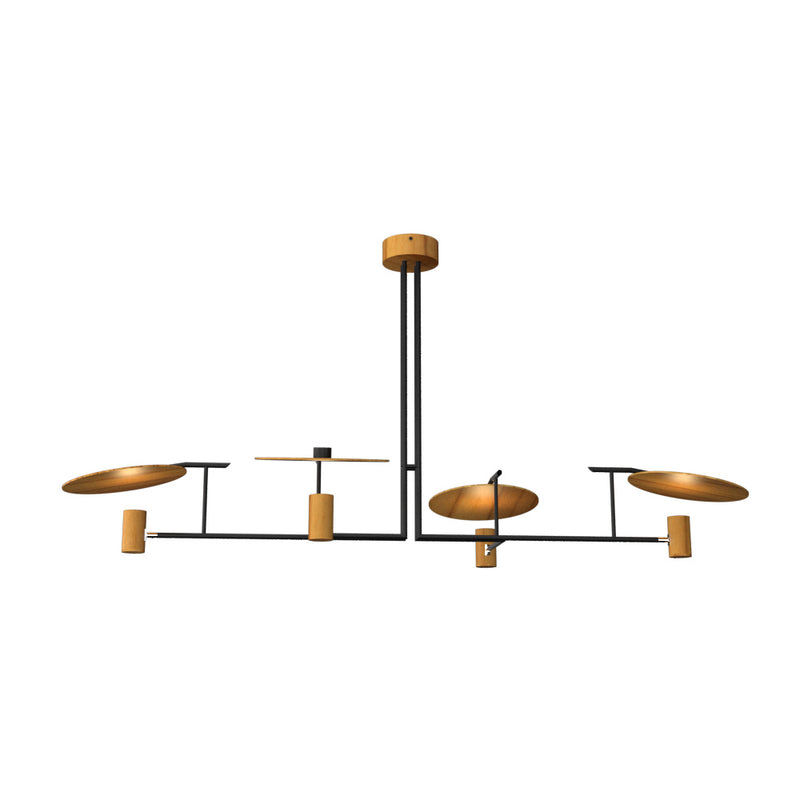 Accord Lighting 1420.12 Four Light Pendant, Teak