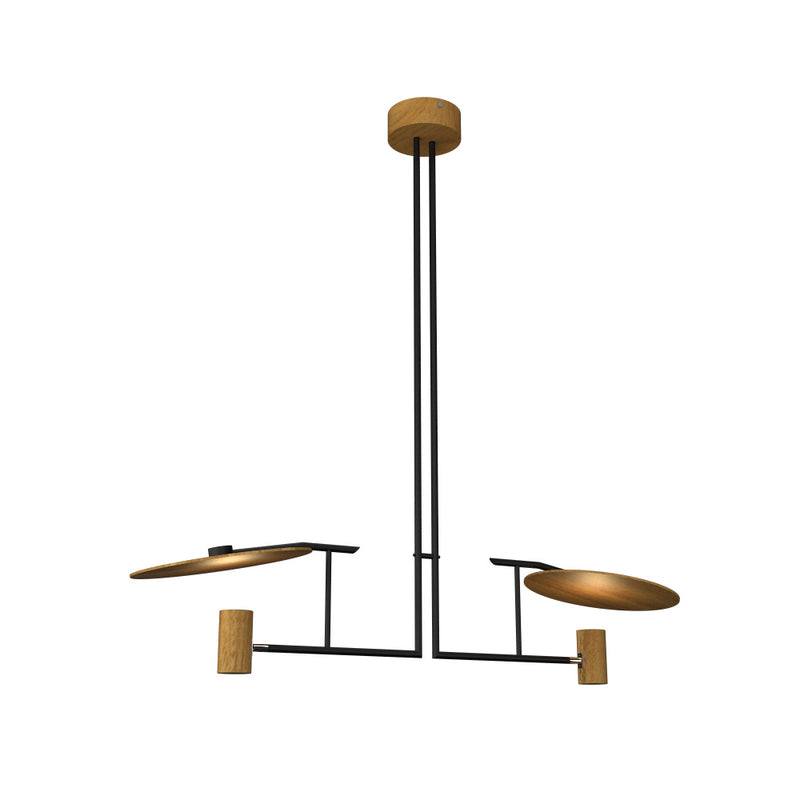 Accord Lighting 1421.09 Two Light Pendant, Louro Freijo