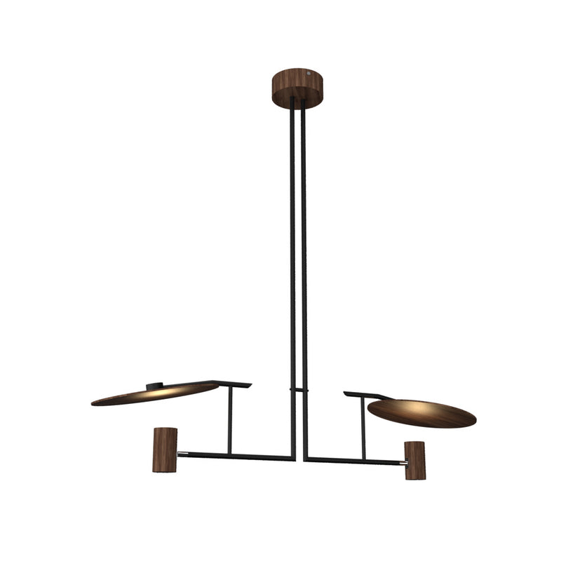 Accord Lighting 1421.18 Two Light Pendant, American Walnut