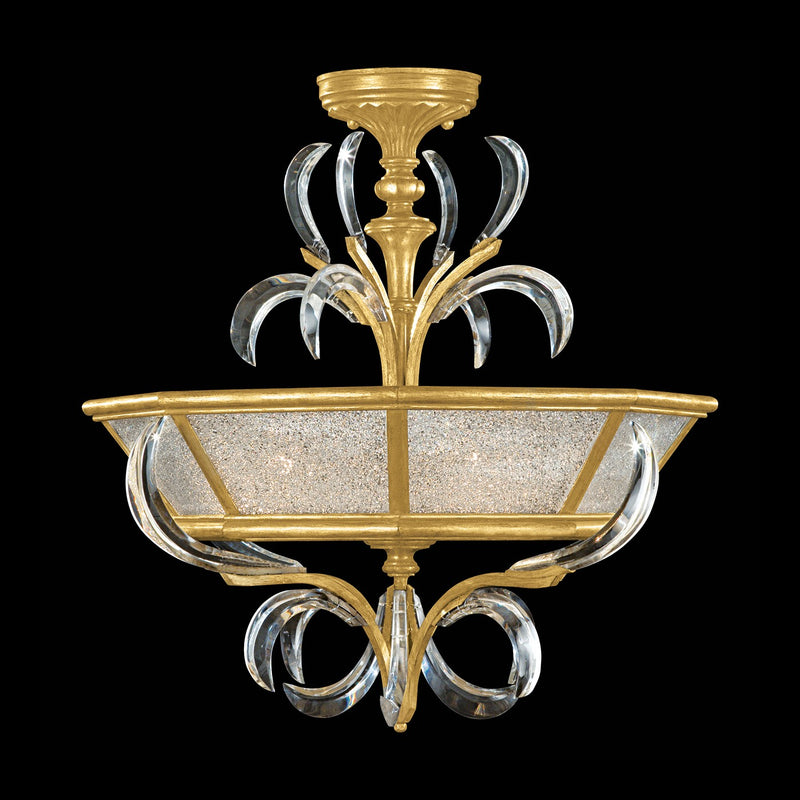 Fine Art 704340-SF3 Three Light Semi-Flush Mount, Gold