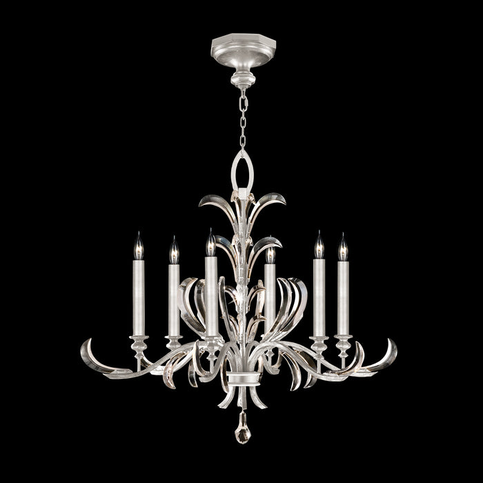 Fine Art 739140-SF4 Six Light Chandelier, Silver
