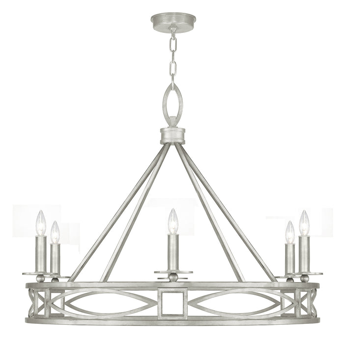 Fine Art 887640-SF4 Six Light Chandelier, Silver