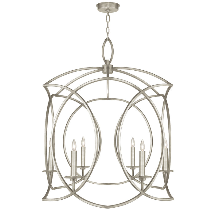 Fine Art 889840-SF4 Six Light Chandelier, Silver