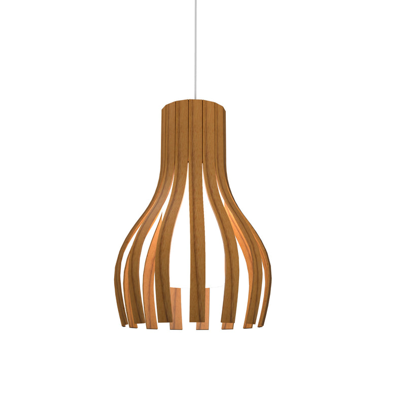 Accord Lighting 269.12 One Light Pendant, Teak