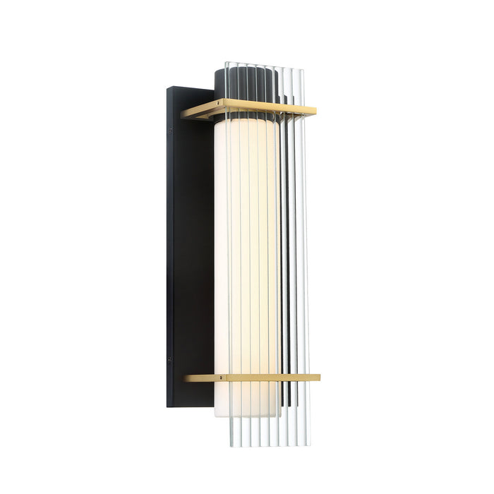 George Kovacs P1511-707-L LED Outdoor Lantern, Sand Coal And Honey Gold