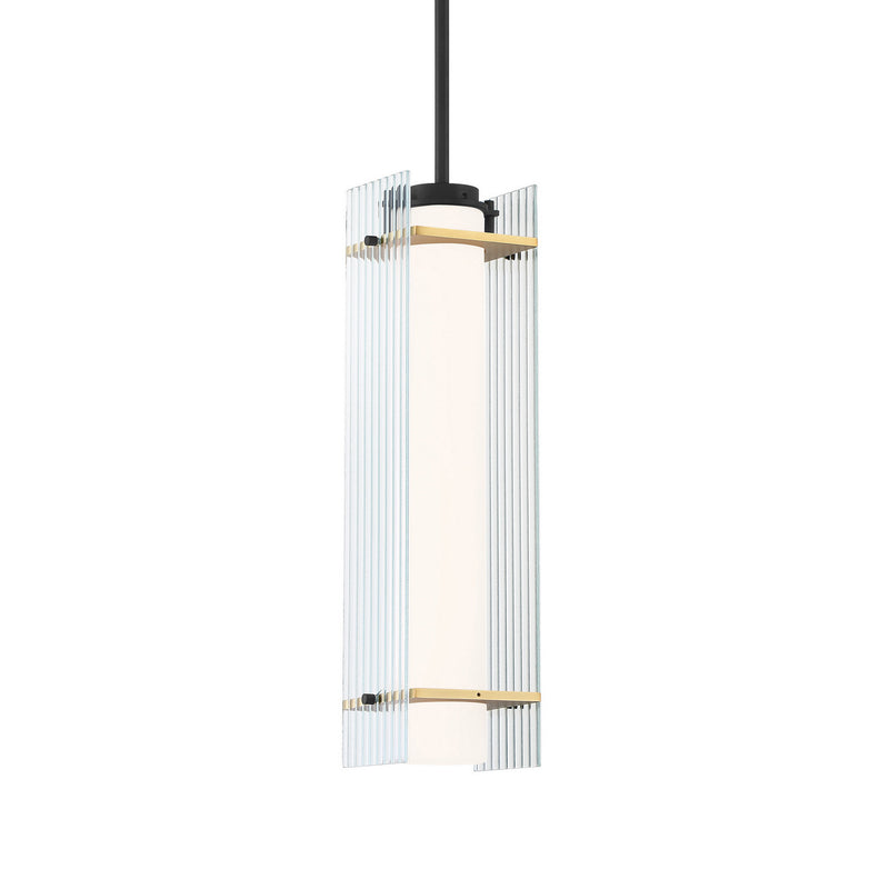 George Kovacs P1519-707-L LED Pendant, Sand Coal And Honey Gold