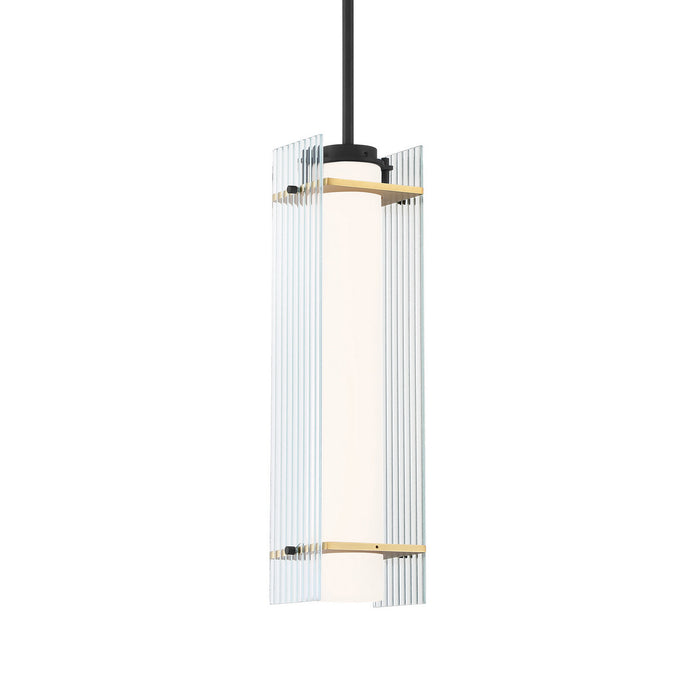 George Kovacs P1519-707-L LED Pendant, Sand Coal And Honey Gold