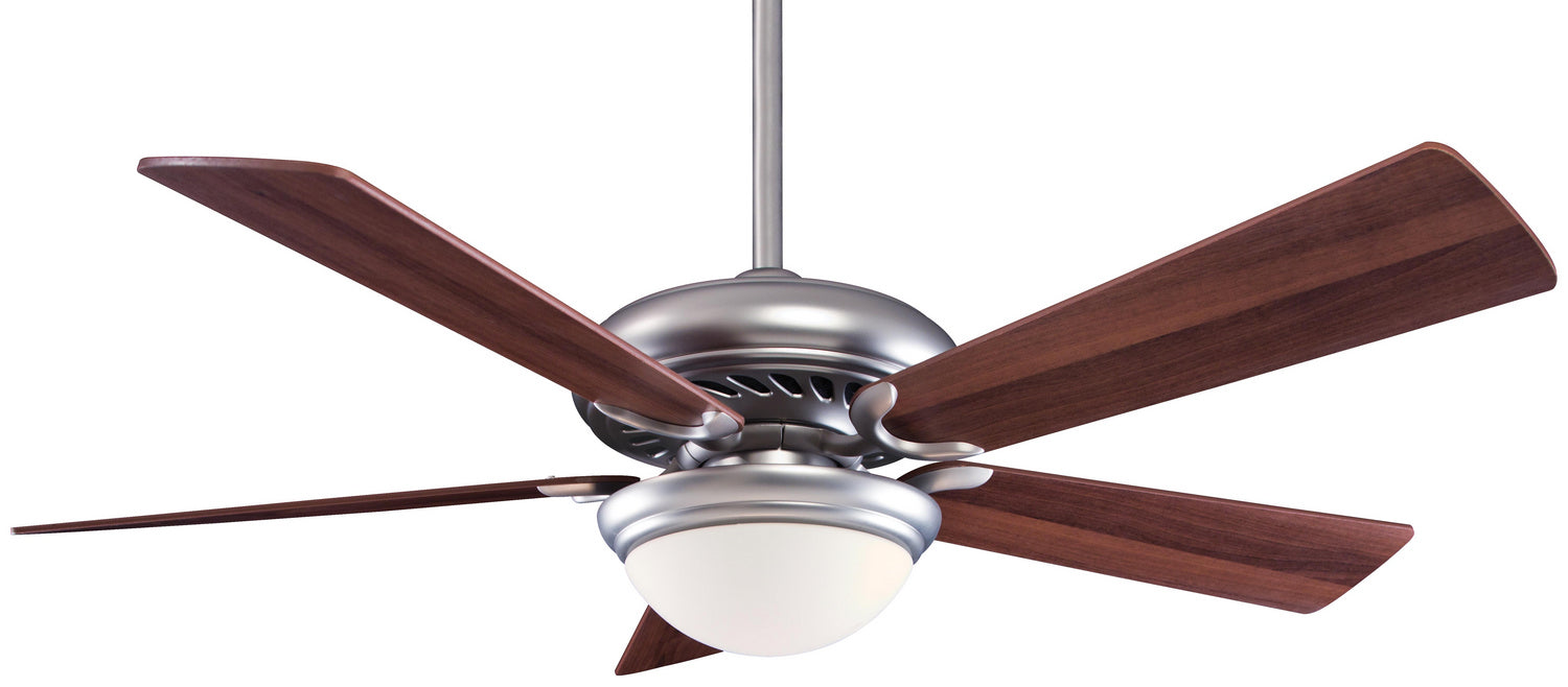 Minka Aire F569L-BS/DW 52" Ceiling Fan, Brushed Steel W/ Dark Walnut